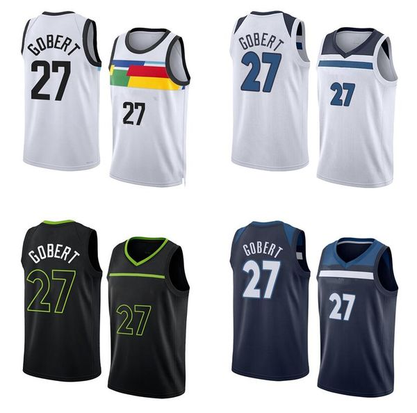 

rudy gobert basketball jersey s-xxl 2022-23 season white black blue men women youth city jerseys 32, Black;red