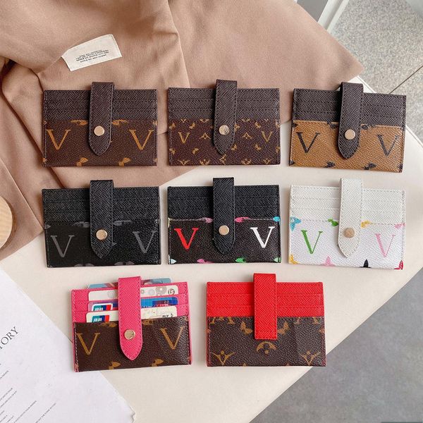 

luxury designer creditcard holder wallet classic hasp men women purse new fashion holder card case small pocket bag, Brown;gray