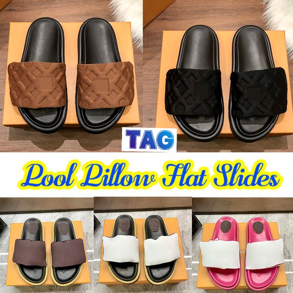 

men women slippers sandals slide pool pillow slides flat comfort slipper embossed beach sandal shower indoor outdoor womens shoes summer nyl, Black