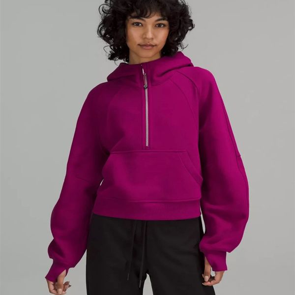 

lu00 scubo yoga oversized half-zip hoodie jacket