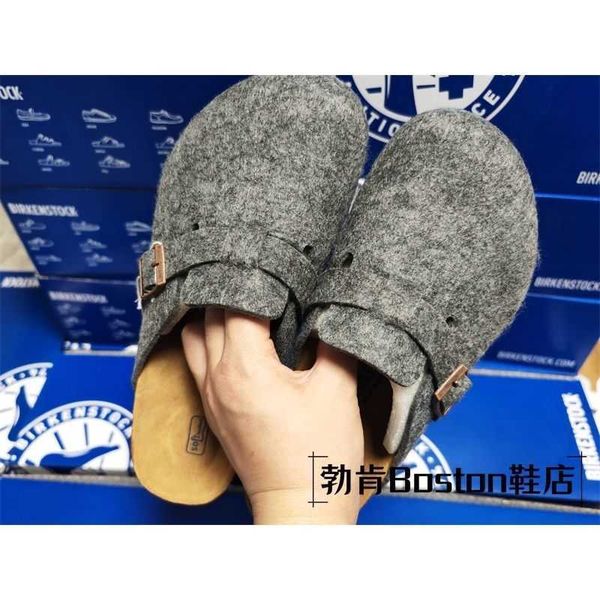 

designer birkinstock slippers lazy shoes men's and women's fashion trend boken baotou soft flat bottom flat heel baotou boken baot, Black