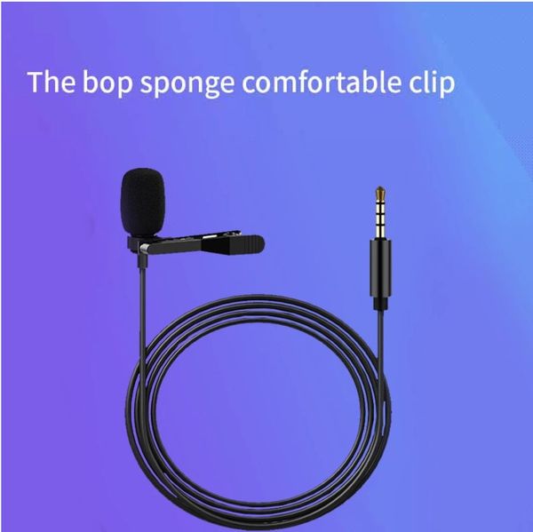 

mini portable microphone, handset small microphone, live broadcast, mobile phone computer recording3.5mm condenser clip-on lapel lavalier mi