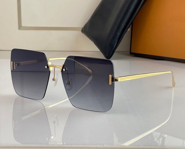 

fashion designer 4082 sunglasses for women vintage metal frameless square shape glasses outdoor trendy versatile style anti-ultraviolet prot, White;black