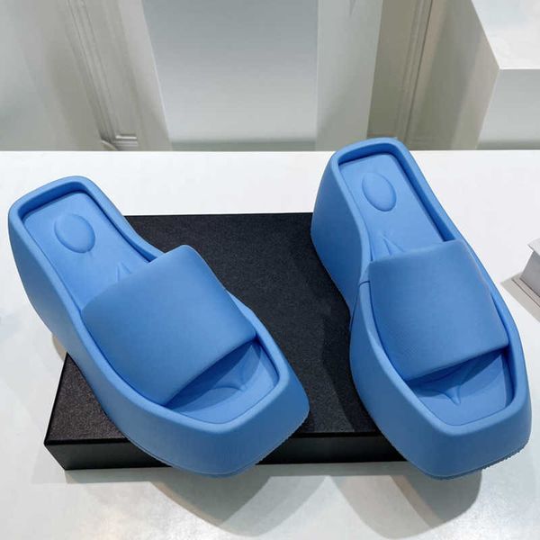 

slippers 70% off slotted high-heeled thick in 2023 design summer new muffin soles will be thinner and slimmer with anti-slide heel slippers, Black