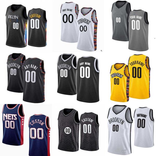 

2023 75th custom men youth brooklyn''nets''33 nicolas claxton 14 kessler edwards 20 day'ron sharpe 24 cameron thoma, Black;red