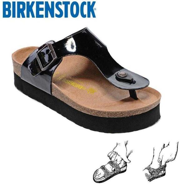 

designer birkinstock slippers boken shoes 801-22 black thick bottom cork couple sandals boken men's and women's beach shoes