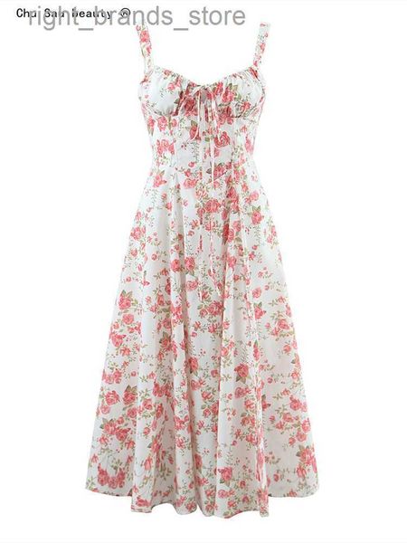 

casual dresses casual dresses 2023 spring summer new vintage casual fashion woman floral print lace backless high waist slit strap midi dres, Black;gray