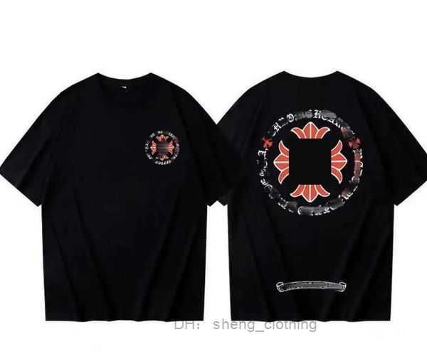 

mens classic t shirt fashion ch brand letter sanskrit cross pattern sweater t-shirts designers pullover cotton tshirts 7 2lzx, White;black