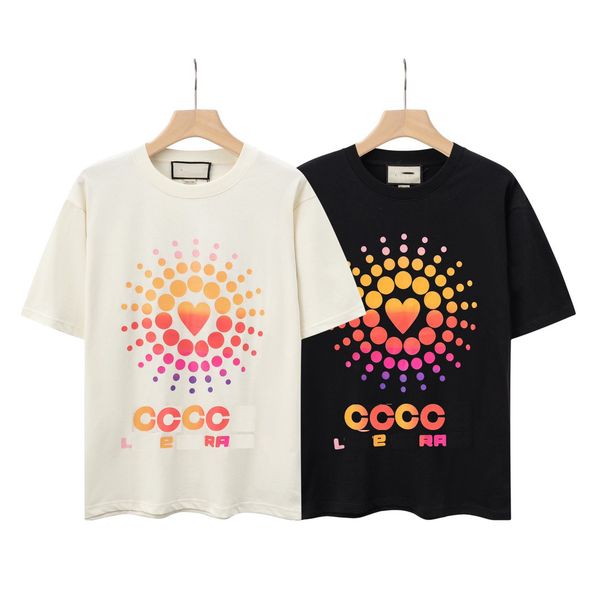 

mens t shirt designer tee men summer short sleeve t-shirts emboridered crewneck casual 2 colors couple's clothing, White;black