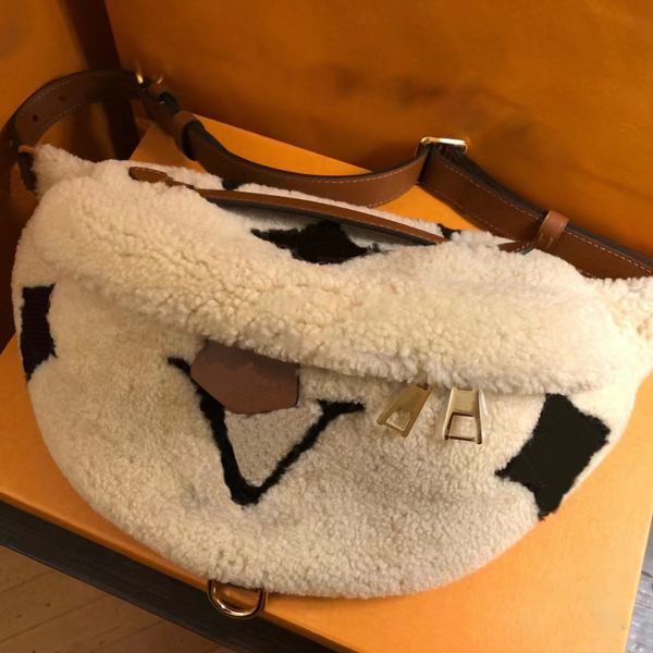 

m55425 teddy womens bum chest belt bag luxury mens designer purses lambswool fanny pack bumbag fleece waistpacks tote teedy shoulder handbag