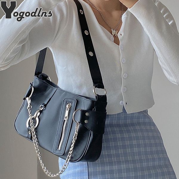 

evening bags vintage nylon chain crossbody bag women designer sport shoulder messenger female casual handbags small travel hobo purses 23022