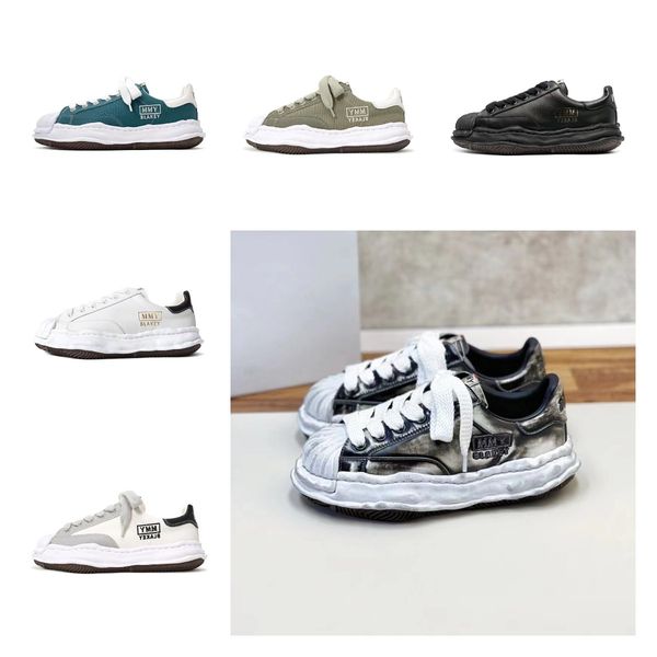 

mmy leather couple shoes new fashion clunky sports sneakers designer flat casual trainer shoe women men luxury platform canvas with box, Black
