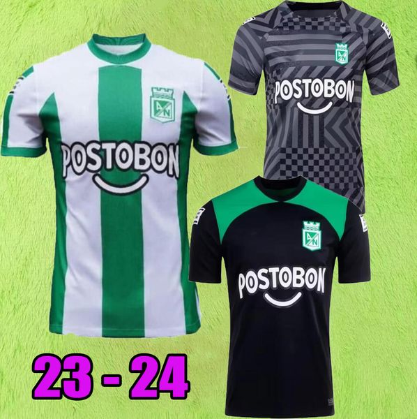 

2023 atletico nacional medellin soccer jerseys 2023 2024 j.duque da costa d.pabon jarlan home away training football shirt, Black;yellow