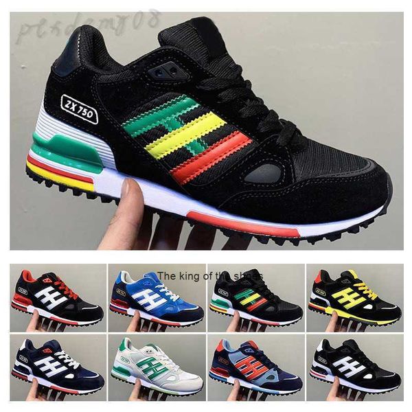 

2021 originals zx750 running shoes fashion suede patchwork athletic whole zx 750 breathable comfortable trainers bag, Black