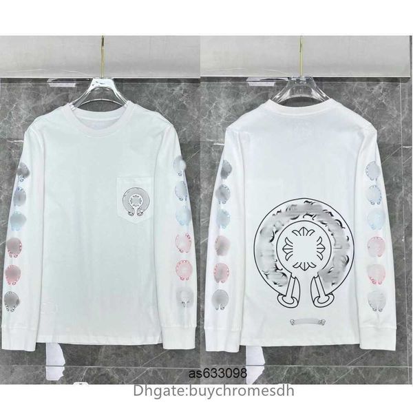 

classic quality autumn winter heart ch long sleeve t-shirt luxury chromes fashion sweatshirts designer womens horseshoe pullover cross print, Black