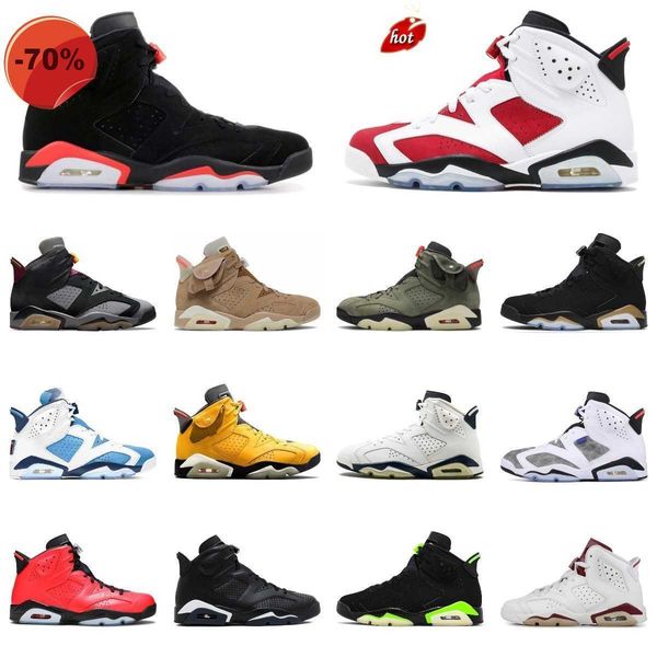 

boots luxury boots 2023 new 6 6s mens basketball shoes sneaker university blue bordeaux electric green cactus dmp infrared white barely rose, Black