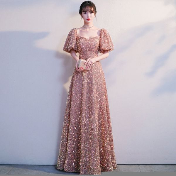 

party dresses prom dress floor length sequin woman night a line with short sleeves 230221, White;black