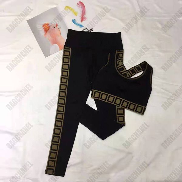 

women's activewear active sets designer two-piece summer vest pants yoga suit running tracksuits high elastic skin breathable suit size