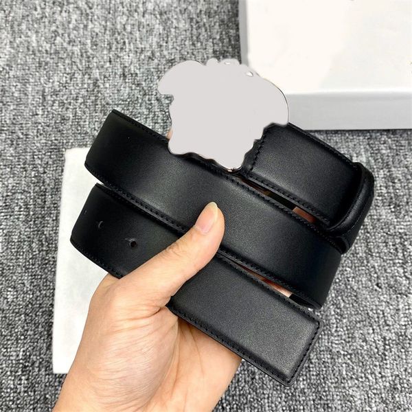 

luxury designer belts for men fashion leather belt delicate pattern smooth buckle ceinture 4cm wide valentine s day gift lovers classic vint, Black;brown