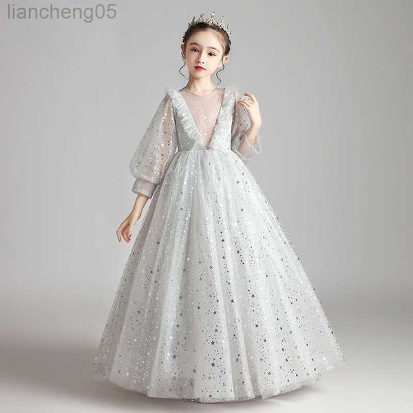 

girl's dresses 2023 kids wedding dress for girls summer flower girl princess tulle dresses teens formal wedding show party pageant ball, Red;yellow