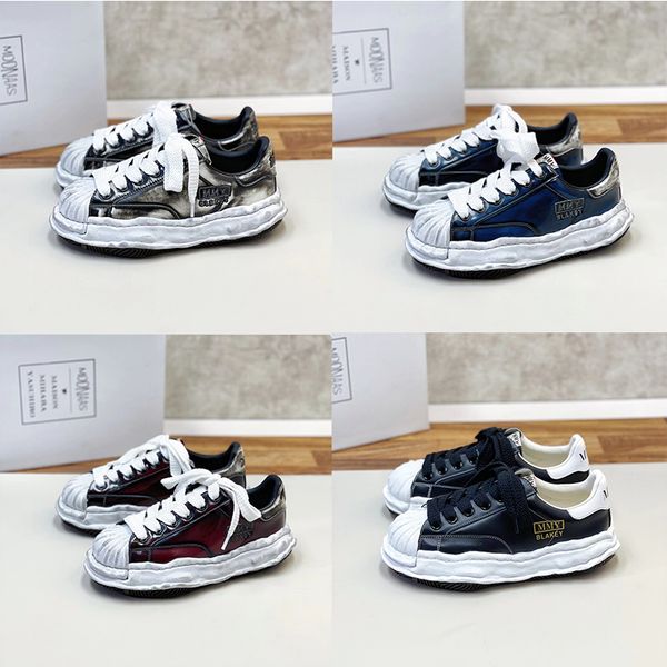 

men women casual shoes mmy sneakers maison mihara yasuhiro canvas shoe designer platform trainers low-sneaker blakey sole trainer size 35-45, Black