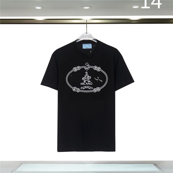 

men's t-shirts fashion men's t-shirt 2023 pradity new cotton soft anti-wrinkle retro decorative printing letters casual student lo, White;black