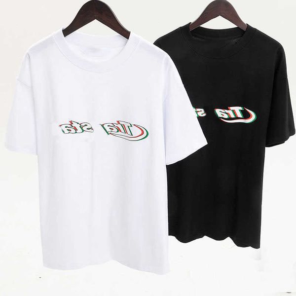 

designer t shirt trap stars print short sleeve summer high street 2023, White;black