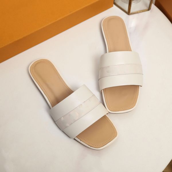 

with box designers smooth calfkin women slippers sandals sunset flat comfort mules padded front strap slippers fashionable style slides r hl, Black