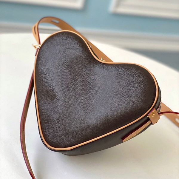 

designer shoulder bag luxury crossbody bag genuine leather handbag 22cm high imitation heart-shaped bag with box zl117