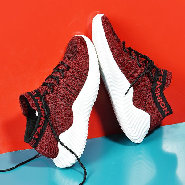 

2023 men women running shoes black red grey blue increase comfortable mens trainers outdoor sneakers size 39-44 #color7
