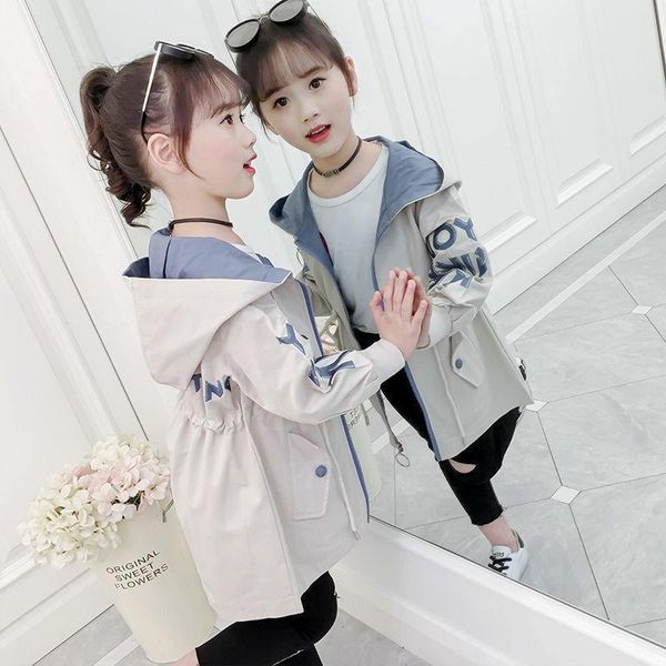 

hoodies sweatshirts girls autumn jackets children s clothing hooded outerwear fashion windbreaker kids coat 2 to 12 years old baby fall clot, Black