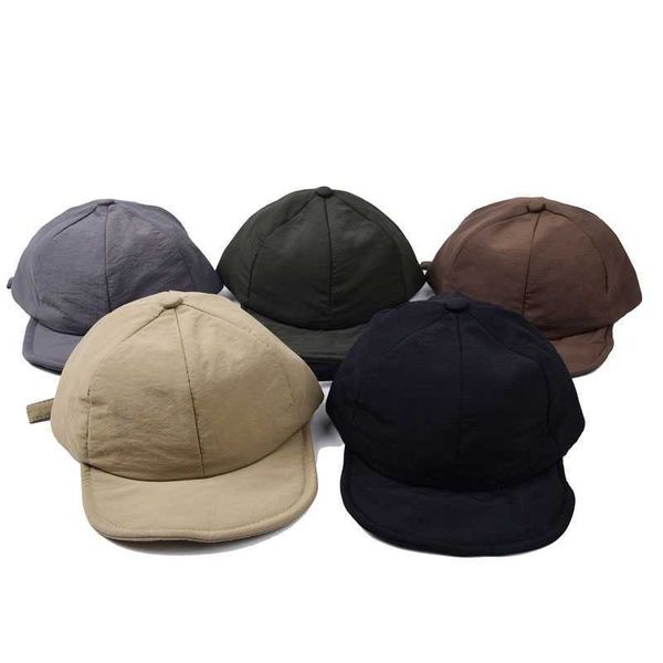 

ball caps adjustable solid color soft short brim men snapback spring autumn shading korean version dad hat baseball cap r230220, Blue;gray