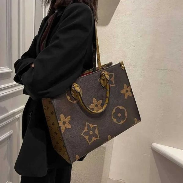 

designer onthego luxurys designers bags womens handbags purse flower tote bag ladies casual tote pvc leather shoulder bags female big purse