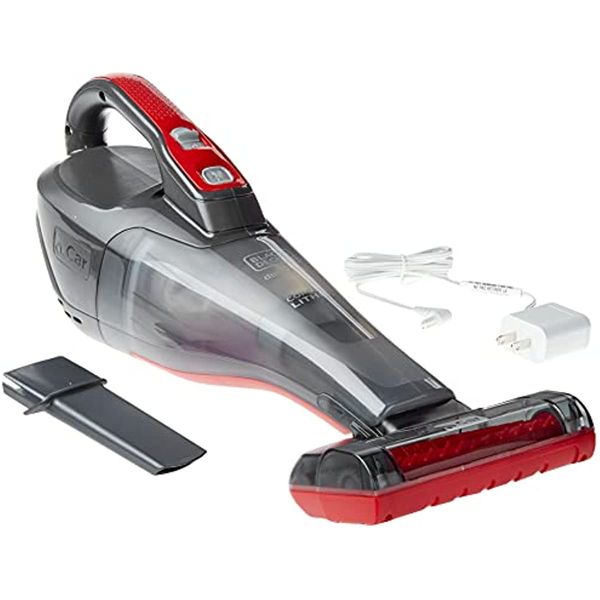 

black decker dusbuster handheld vacuum for car, cordless vaccum cleaner gray