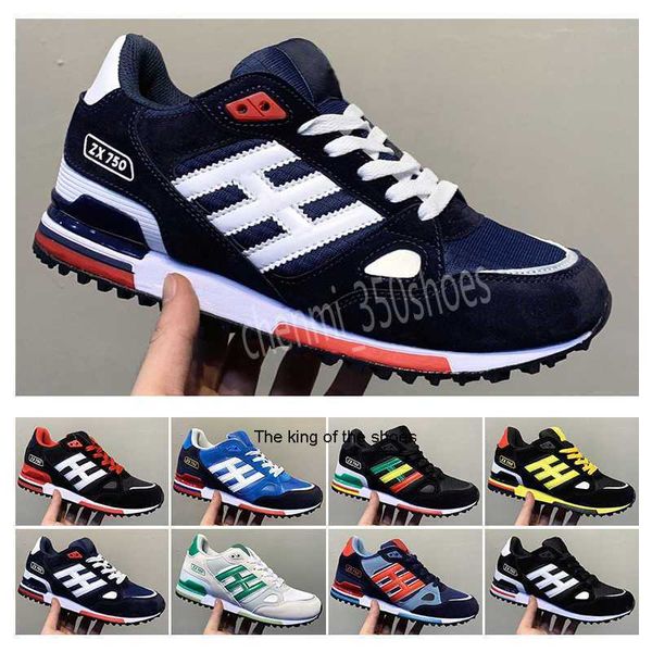 

wholesale 2021 editex originals running shoes zx750 sneakers zx 750 for kids men and women athletic breathable 36-45 cq01, Black