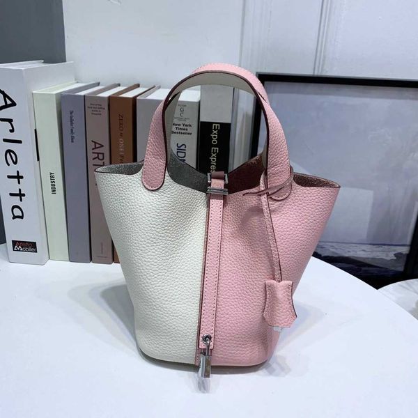 

handbags her bags designer mus brand luxury leather 14cm color matching basket women bucket classic elegant h785