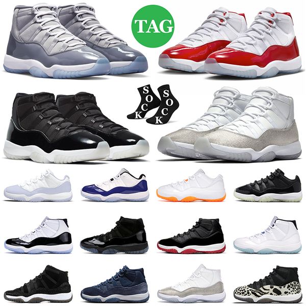 

jumpman 11 cherry 11s basketball shoes retro j11 cool grey bred 25th anniversary jubilee concord metallic silver men women outdoor sports