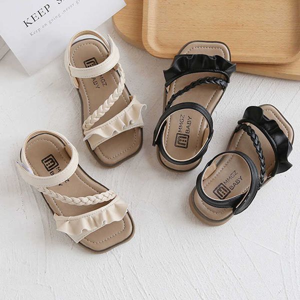 

sandals children fashion soft sole beach shoes princess casual sandals for girls new summer kids roman sandalias size 22-31 csh1314 r230220, Black;red