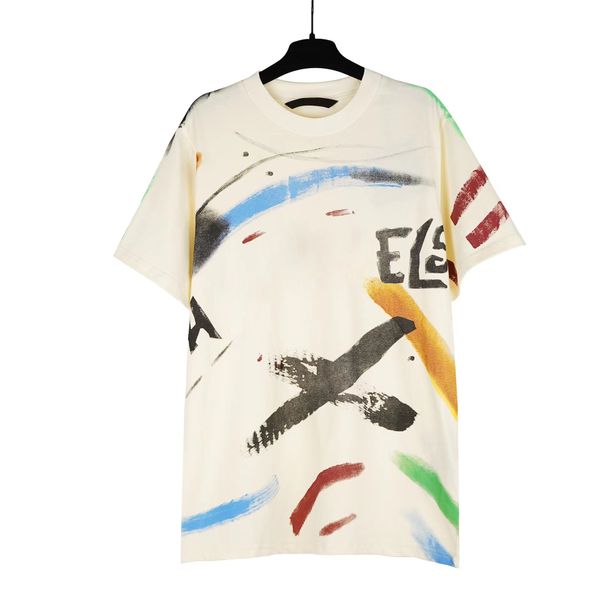 

23ss designer letter printed t shirt fashion new tshirt crew neck short sleeve summer casual t-shirt breathable tees high street europe and, White;black