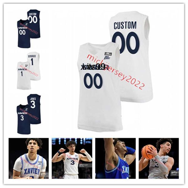 

xavier musketeers basketball jersey custom stitched mens youth colby jones adam kunkel jack nunge zach antle desmond claude kam craft, Black;red