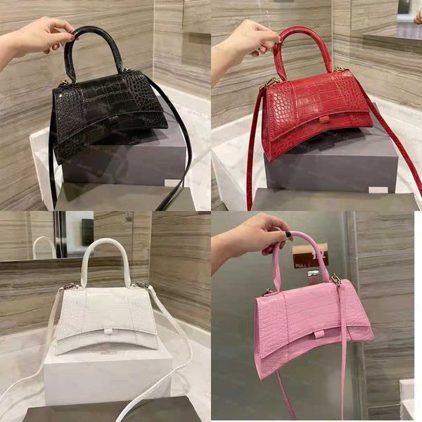 

fashion hourglass clutch crossbody bags women's mens with shoulder strap tote bag luxury genuine leather designer crocodile pattern han