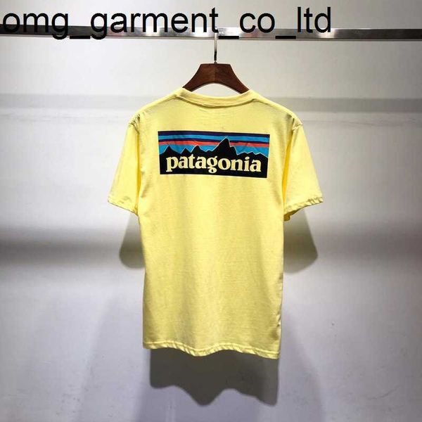 

new men's gonia mountain printed round patagonias neck men's women's short-sleeved fashion brand t-shirt, White;black