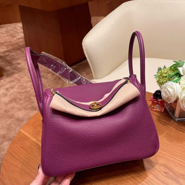 

original edition h ermes lindss handbags online shop handstitched bag togo leather layer cow handmade 26 sea purple gold bu have real logo