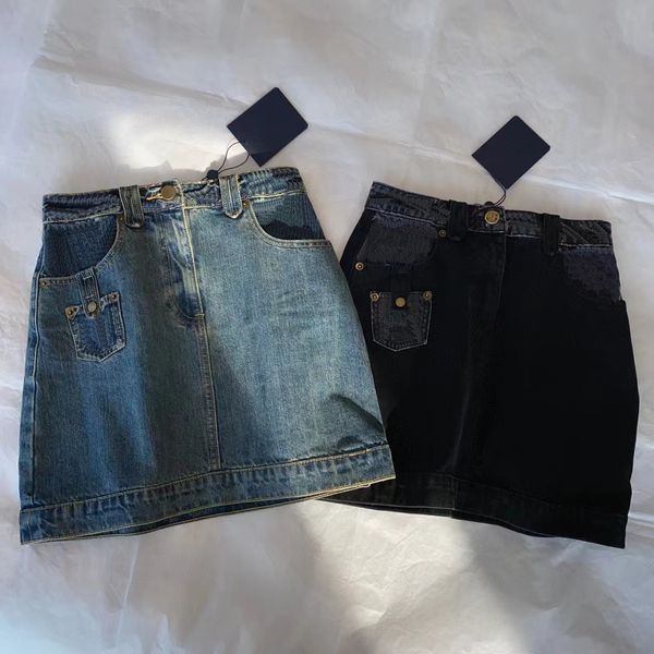 

new women's skirt fashion pleated short skirts with inverted triangle classic denim leather lady dress size s-l, Black