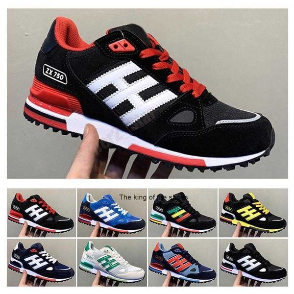 

2021 originals zx750 sports shoes fashion suede patchwork athletic whole zx 750 breathable comfortable trainers220g, Black
