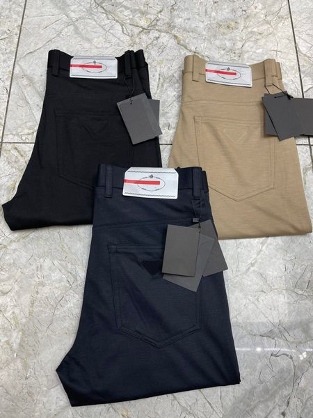 

summers 2023 new designer pants highquality comfortable breathable fabric fashion casual business man's pants, Black