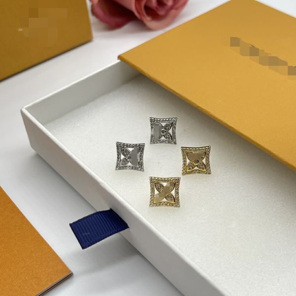 

europe america fashion style lady women simplicity dangles earrings titanium steel hollow out full diamond v initials stud tassels earrings, Silver