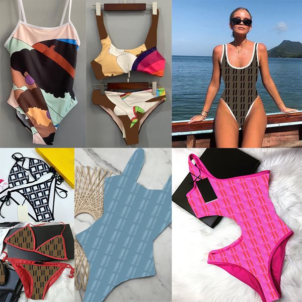 

fashion womens swimwear girls bathing suit summer swimsuit beach bikinis set letter pattern women bodysuit swim clothing, Black