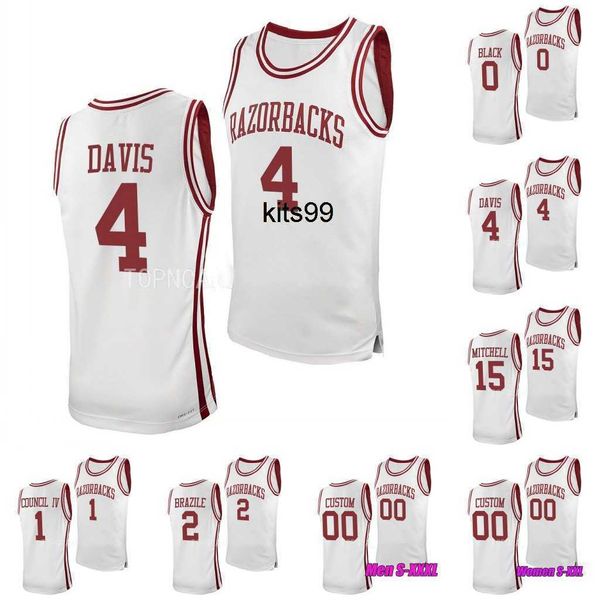 

custom arkansas college basketball jersey davonte davis nick smith trevon brazile ricky council iv anthony black makhi mitchell, Black;red