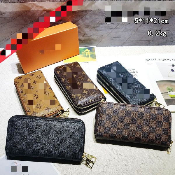 

quality letter wallet large and small lattice stitching mens suit clip designer built-in credit card slot clutch bags brand275l, Red;black